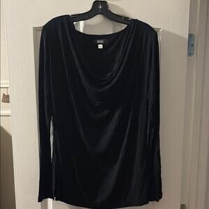 Diesel EUC Black Lightweight Scoop Neck Blouse size M